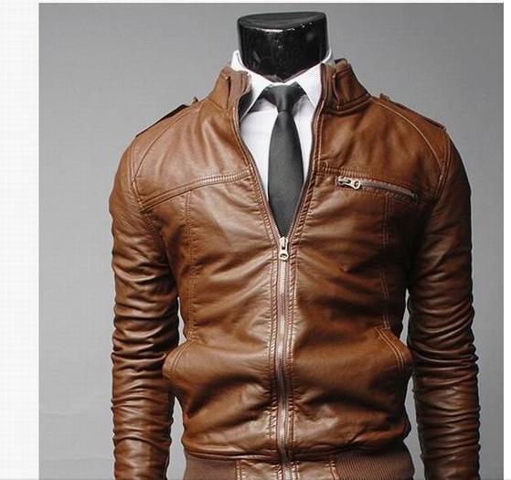 MEN'S WEAR Men Locomotive Leather Coat 2016 Autumn And Winter New Style Leather Coat Korean-style Slim Fit MEN'S Leather Jackets